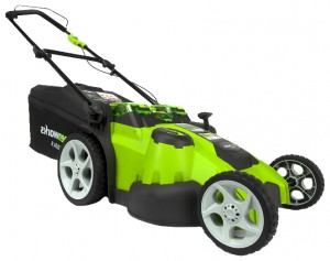 Buy lawn mower Greenworks 2500207 G-MAX 40V 49 cm 3-in-1 online, Photo and Characteristics