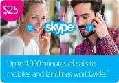 Skype Credit $25 US Prepaid Card [USD 24.85]