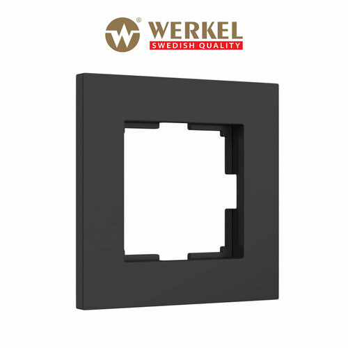 Рамка на 1 пост Werkel Slab W0012908, цвет черный матовый фото