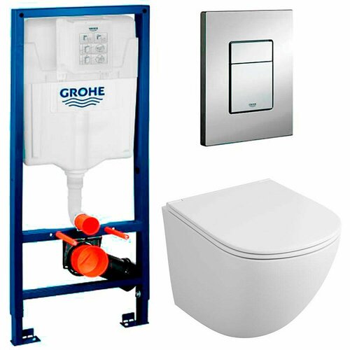 Инсталляция Grohe Rapid SL 38772001 + унитаз OWL Vind Cirkel-H OWLT190302 безободковый с сиденьем фото