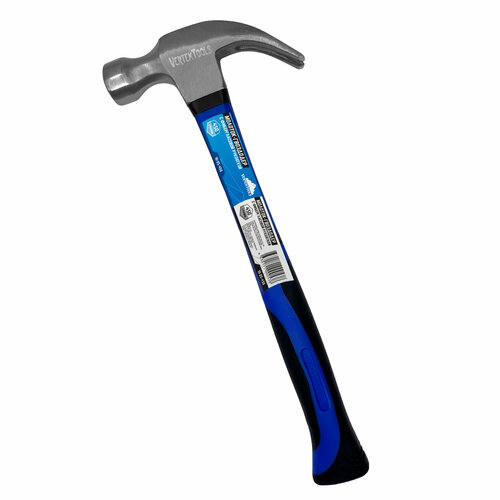 Молоток-гвоздодер 450 г VertexTools фиберглассовая рукоять фото