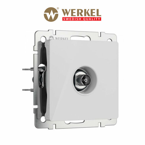 ТВ-розетка оконечная Werkel W1183041 белый акрил IP20 фото