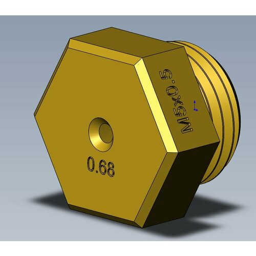 Комплект форсунок (жиклеров) для перевода на сжиженный газ резьба M5*0,5 отверстие 0,68 кол-во 15 штук фото