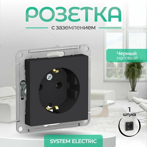 Systeme Electric / System (Schneider) Electric ATLASDESIGN розетка с заземлением фото