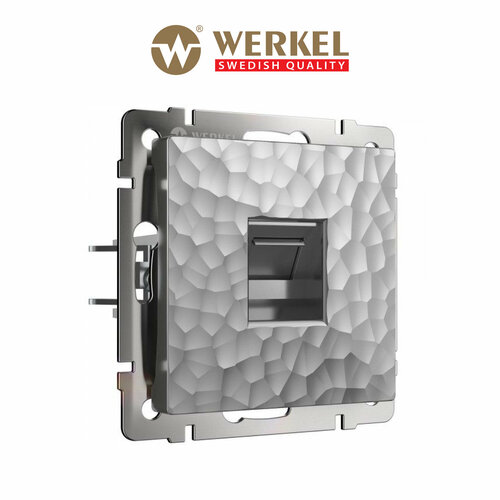 Встраиваемая розетка Ethernet RJ-45 Werkel Hammer W1281006 серебряный IP20 фото