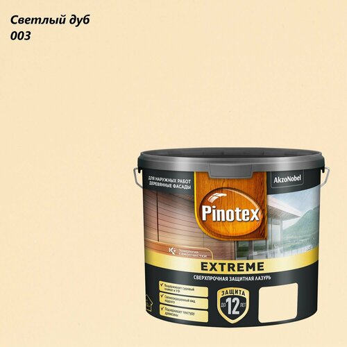 Защитно-декоративная лазурь для древесины Pinotex Extreme (2,5л) светлый дуб 003 фото