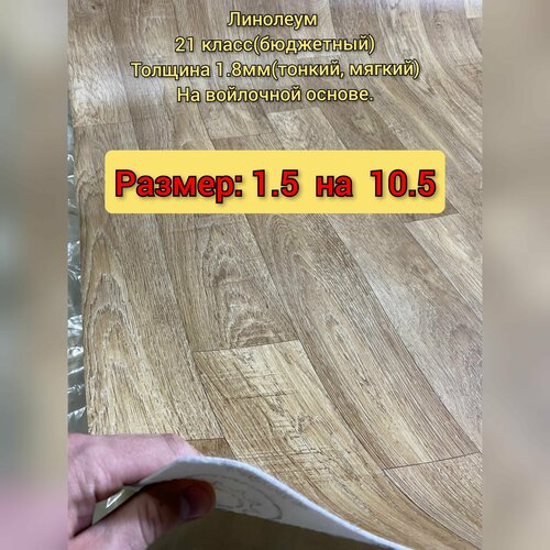 Линолеум 1.5 на 10.5 Лорд -2 (тонкий, бюджетный) на войлочной основе фото
