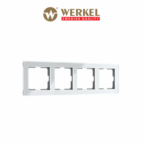 Рамка из акрила на 4 поста Werkel Acrylic W0042701 цвет белый фото