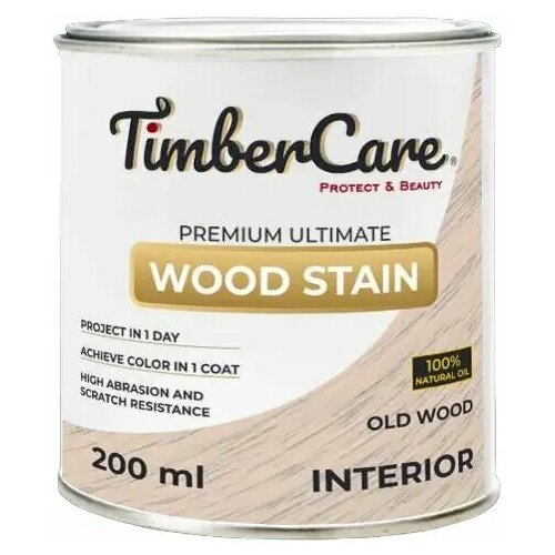 Тонирующее масло высокой прочности для дерева Timbercare Wood Stain 200 мл старинное дерево фото