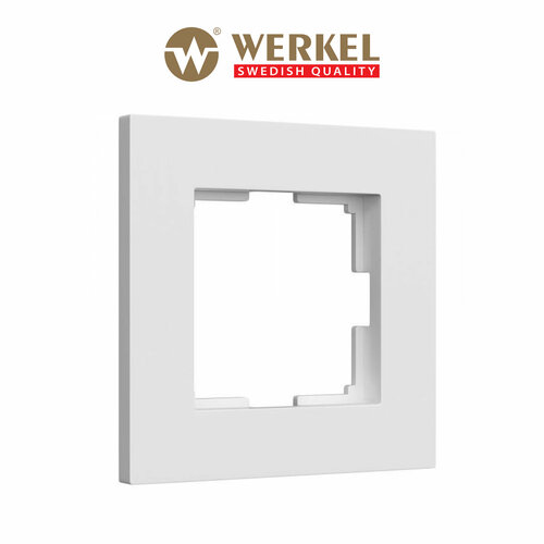 Рамка на 1 пост Werkel Slab W0012961, цвет белый матовый фото