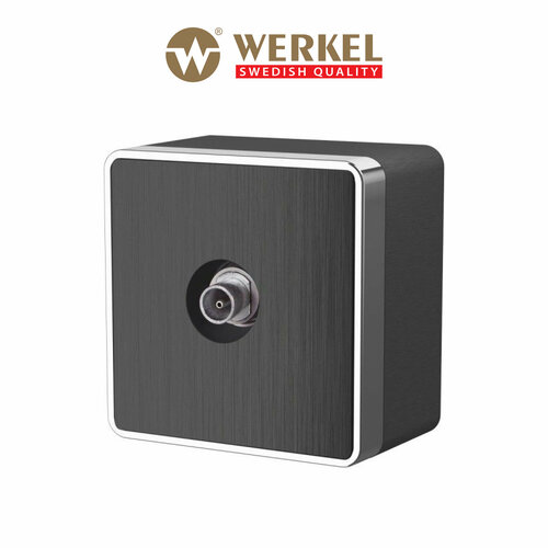 ТВ-розетка оконечная Werkel Gallant W5083004 графит рифленый IP20 фото