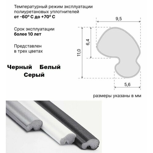 Аналог уплотнителей для окон SCHLEGEL Q-LON, Уплотнитель для окон пвх(шлегель) 20м(серый) фото