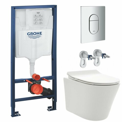 Комплект инсталляции GROHE NW0145/S с унитазом AQUAme AQM2001 и сиденьем с микролифтом (NW0181) фото