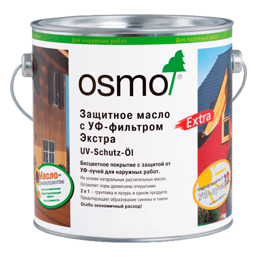 Масло OSMO UV-Schutz-Öl Extra, 420 бесцветный, 0.125 л фото