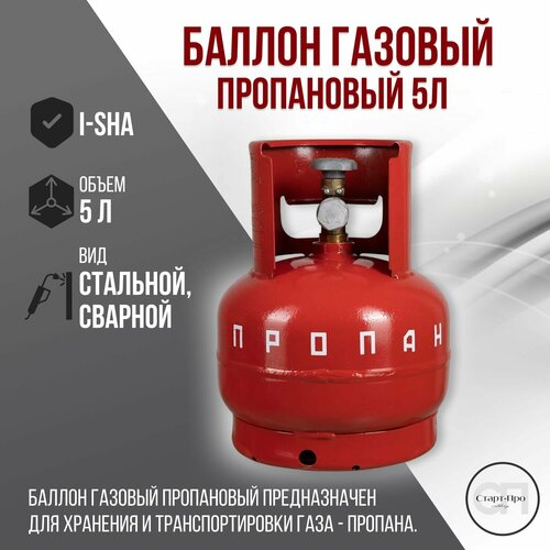 Баллон пропановый 5 л. без газа фото