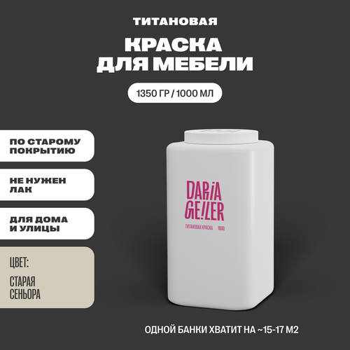 DARIA GEILER краска для мебели титановая Дарья Гейлер 