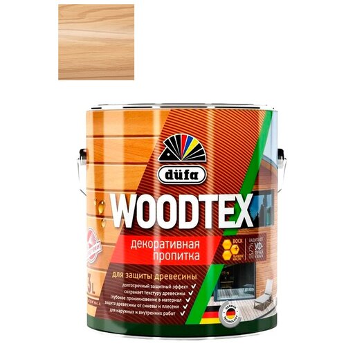 Dufa пропитка WOODTEX, 2.59 кг, 3 л, дуб фото