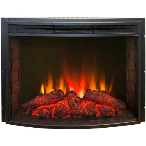 Электрический очаг       RealFlame Evrika 25,5 панорамное стекло 2 кВт 68.9 см 52.2 см 21.5 см черный 25 м³ 25 м² фото