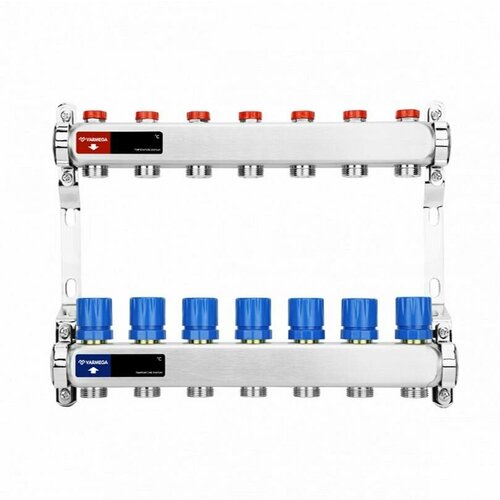 Коллекторная группа для отопления на 7 контуров, ВР 1
