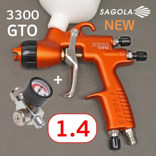 Краскопульт Sagola 3300 GTO (1.4мм) NEW + манометр RC2 фото