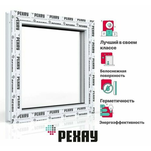 Пластиковое окно ПВХ РЕХАУ BLITZ 600х400 мм (ВхШ), глухое, однокамерный стеклопакет, белое фото