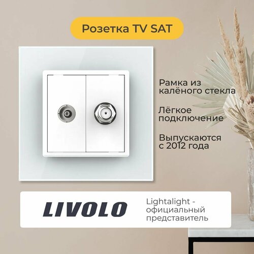 Розетка Livolo TV SAT (VL-C791VST-11) фото