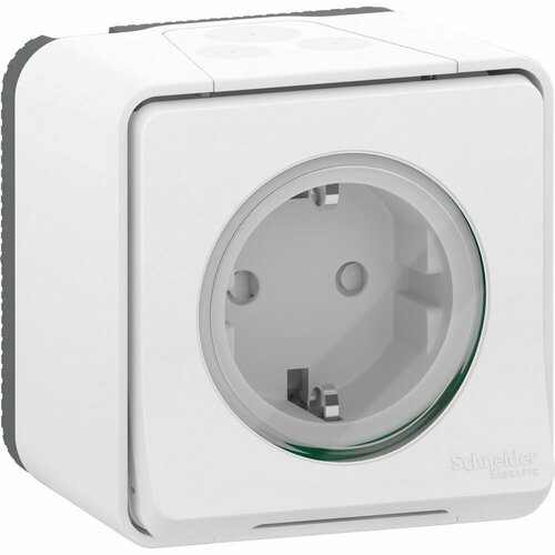 Розетка Schneider Electric MUR39206 Mureva, 16 А, с защитной шторкой, с заземлением фото