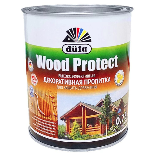 Dufa пропитка Wood Protect, 0.75 кг, 0.75 л, палисандр фото