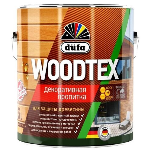 Dufa пропитка WOODTEX, 2.59 кг, 3 л, сосна фото