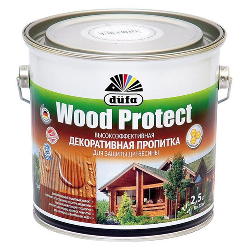 Dufa пропитка Wood Protect, 2.5 л, сосна фото