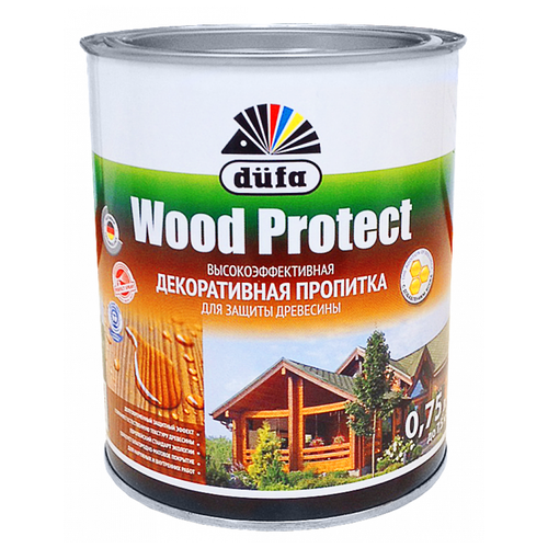 Dufa пропитка Wood Protect, 0.75 кг, 0.75 л, орех фото