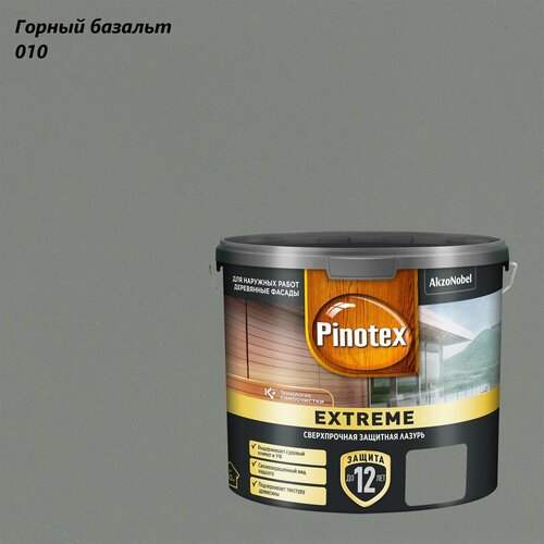 Защитно-декоративная лазурь для древесины Pinotex Extreme (2,5л) горный базальт 010 фото