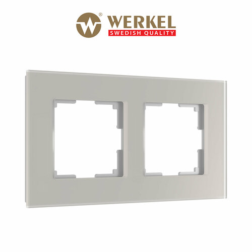 Рамка на 2 поста Werkel Senso W0023117 дымчатый, стекло soft-touch фото