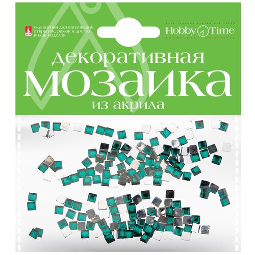 Мозаика декоративная из акрила 4Х4 ММ,200 ШТ, бирюзовый фото