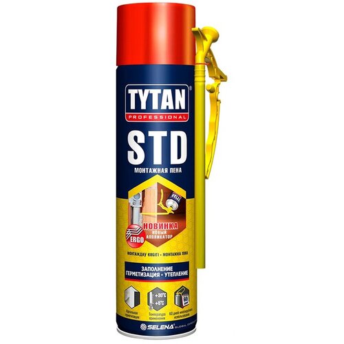 Бытовая монтажная пена Tytan Professional STD эрго, всесезонная, 500 мл фото