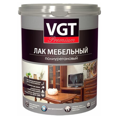 VGT Premium мебельный бесцветный, матовая, 2.2 кг, 2 л фото