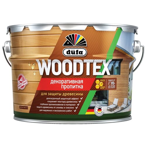 Dufa декоративная пропитка WOODTEX, 10 кг, 10 л, рябина фото