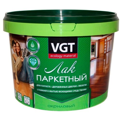 VGT паркетный бесцветный, матовая, 2.2 кг, 1.5 л фото