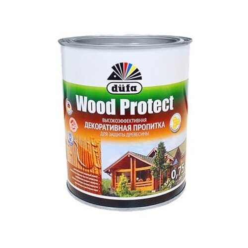 Dufa пропитка Wood Protect, 0.75 кг, 0.75 л, дуб фото