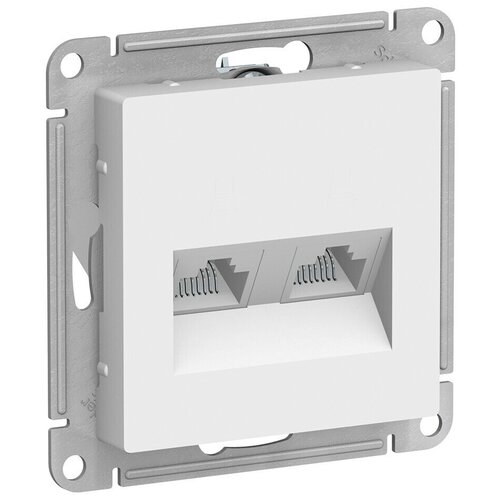 Розетка компьютерная 4 шт AtlasDesign RJ45+RJ45 категория 5E двойная Schneider Electric/Systeme Electric механизм скрытая установка белый ATN000185 фото