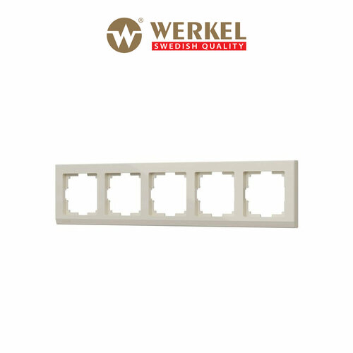 Рамка из пластика на 5 постов Werkel Stark W0051803 слоновая кость фото