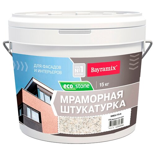 Декоративное покрытие Bayramix Мраморная штукатурка EcoStone 0.5-1 мм, 1 мм, 775, 15 кг фото