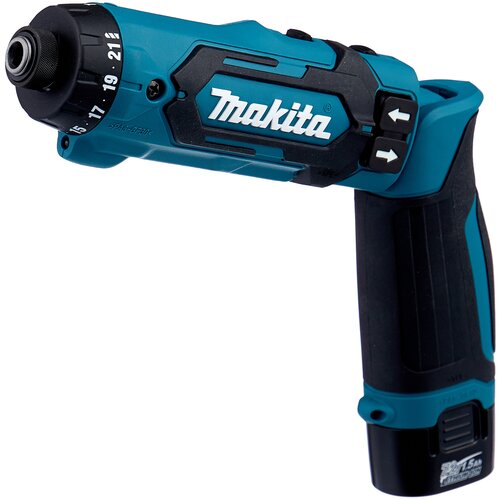 Аккумуляторная отвертка Makita DF012DSE бирюзовый кейс фото