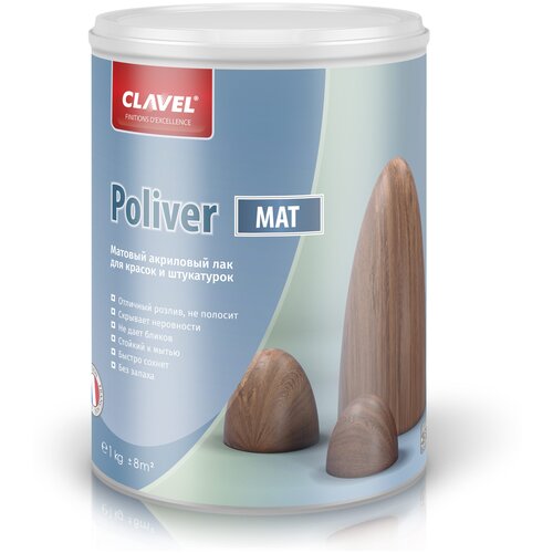 Clavel Poliver Mat бесцветный, матовая, 1 кг фото