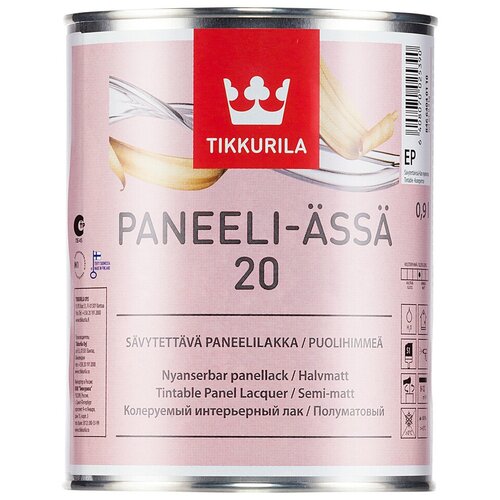 Tikkurila Paneeli Assa 20 бесцветный, полуматовая, 1 кг, 0.9 л фото