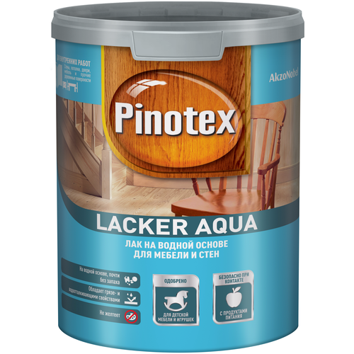 Pinotex Lacker Aqua бесцветный, матовая, 1 л фото