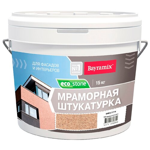 Декоративное покрытие Bayramix Мраморная штукатурка EcoStone 0.5-1 мм, 1 мм, 777, 15 кг фото