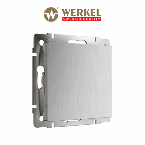 Заглушка в подрозетник Werkel W1159209 серебряный рифленый IP20 фото