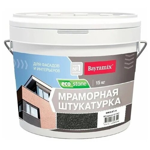 Декоративное покрытие Bayramix Мраморная штукатурка EcoStone 1-1.5 мм, 1.5 мм, 971, 15 кг фото