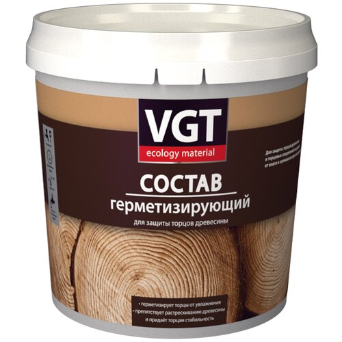 Состав герметизирующий для торцов древесины VGT (0,9кг) фото